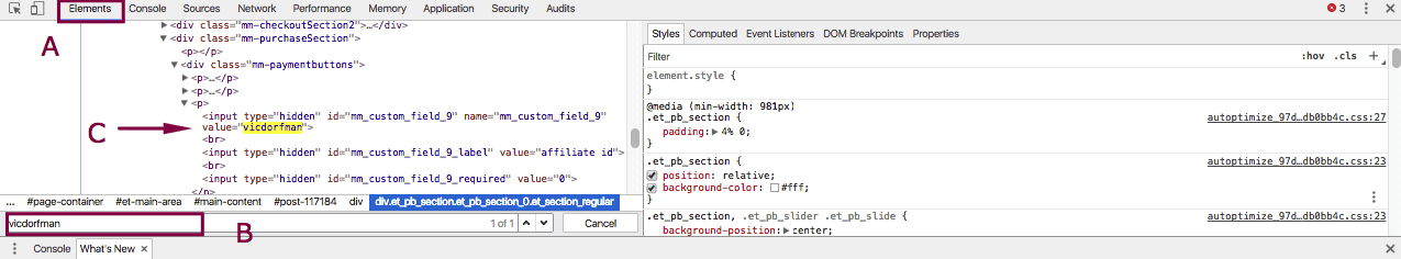 chrome check value