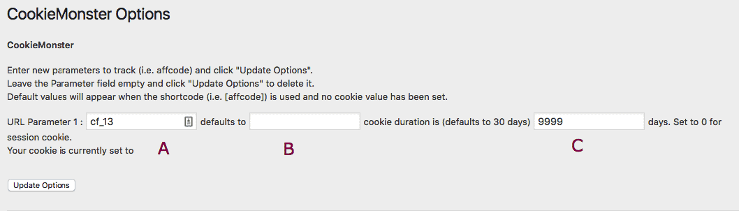CookieMonster Settings