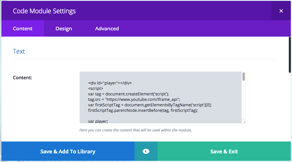 divi code module