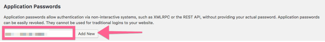 add application password Add Application Password