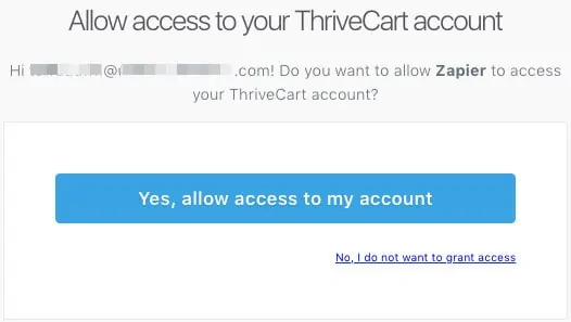 allow access thrivecart allow access to thrivecart