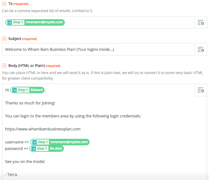 email optoins - How to integrate ThriveCart with MemberPress using Zapier