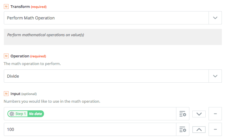 zapier math operatoin zapier perform math operation