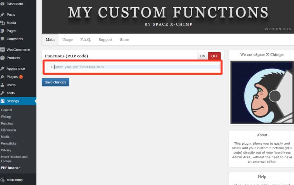paste here 1024x646 - Allow product purchase only ONCE in WooCommerce