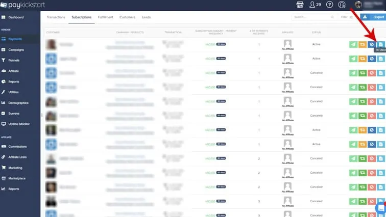 paykickstart subscription details
