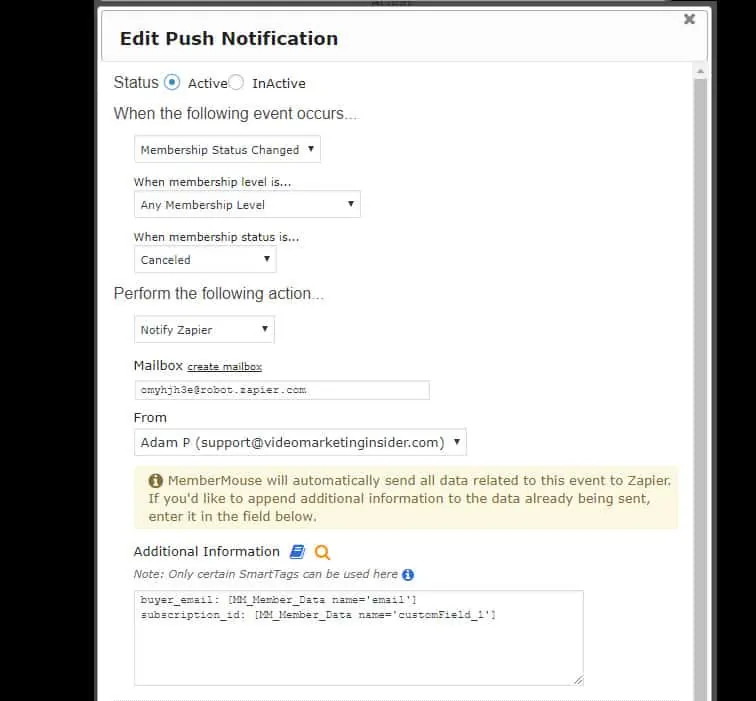 push notification