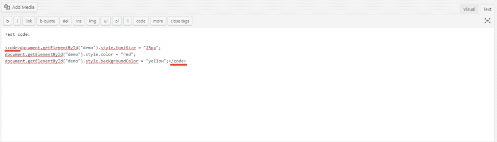 code tag 1024x294 - How to paste clean unformatted code in WordPress posts