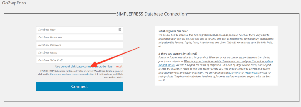 dbconfig 1024x365 - How to migrate from your current forum to wpForo