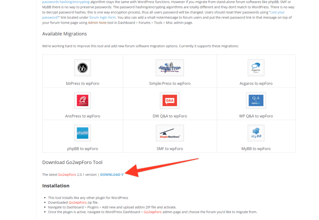 downloadtool 1024x707 - How to migrate from your current forum to wpForo