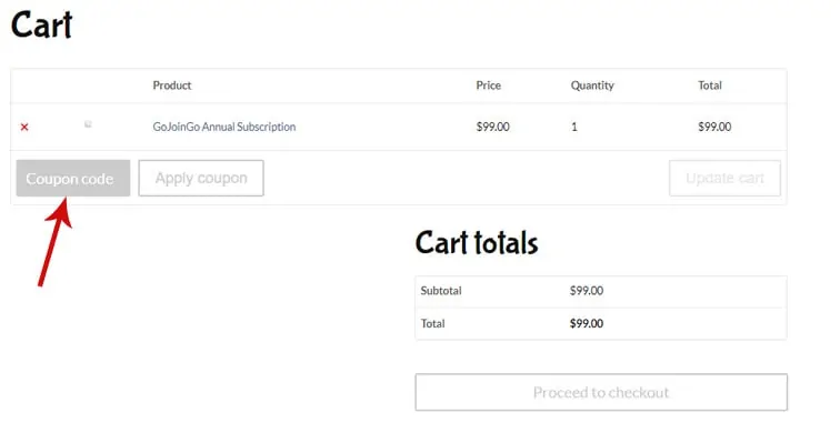gift certificate code