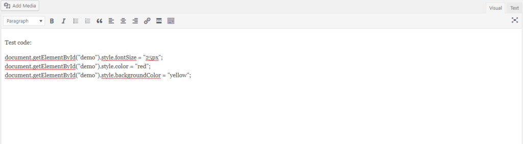 test code 1024x283 - How to paste clean unformatted code in WordPress posts