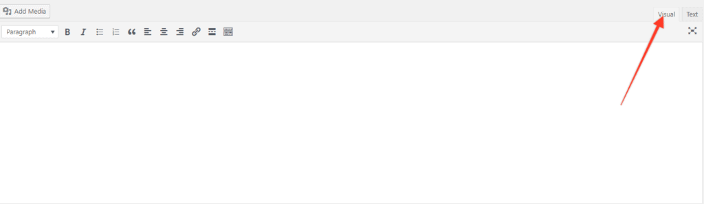 visual tab 1024x297 - How to paste clean unformatted code in WordPress posts