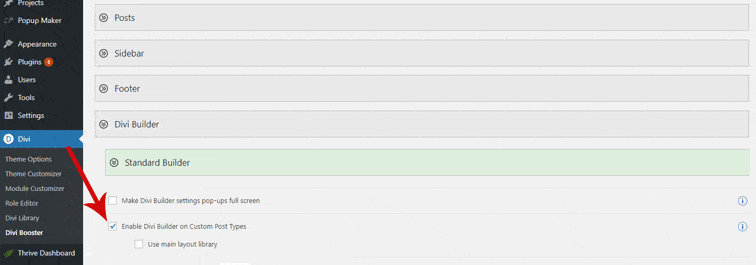 diivi booster settings - Segmented modal optin with GravityForms and Popup Maker