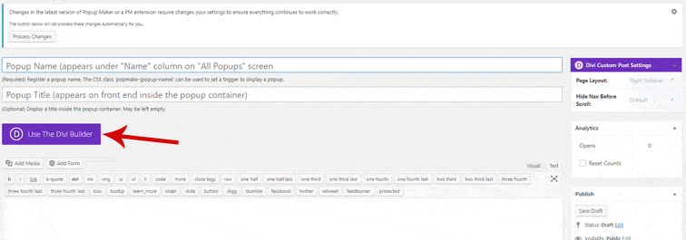popup maker divi builder - Segmented modal optin with GravityForms and Popup Maker