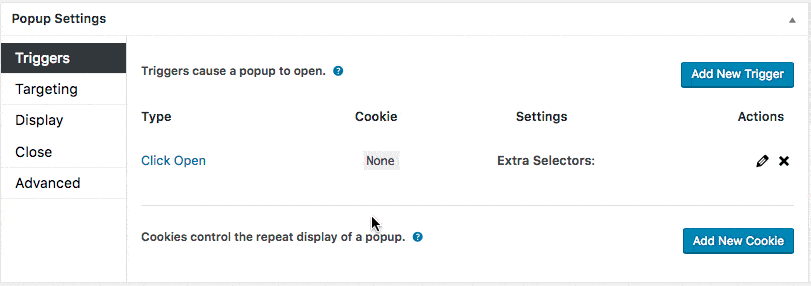 popup settings - Segmented modal optin with GravityForms and Popup Maker