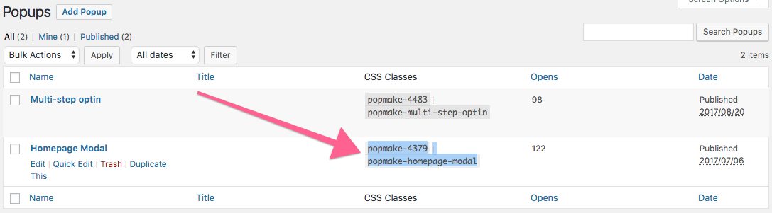 popup shortcode - Segmented modal optin with GravityForms and Popup Maker