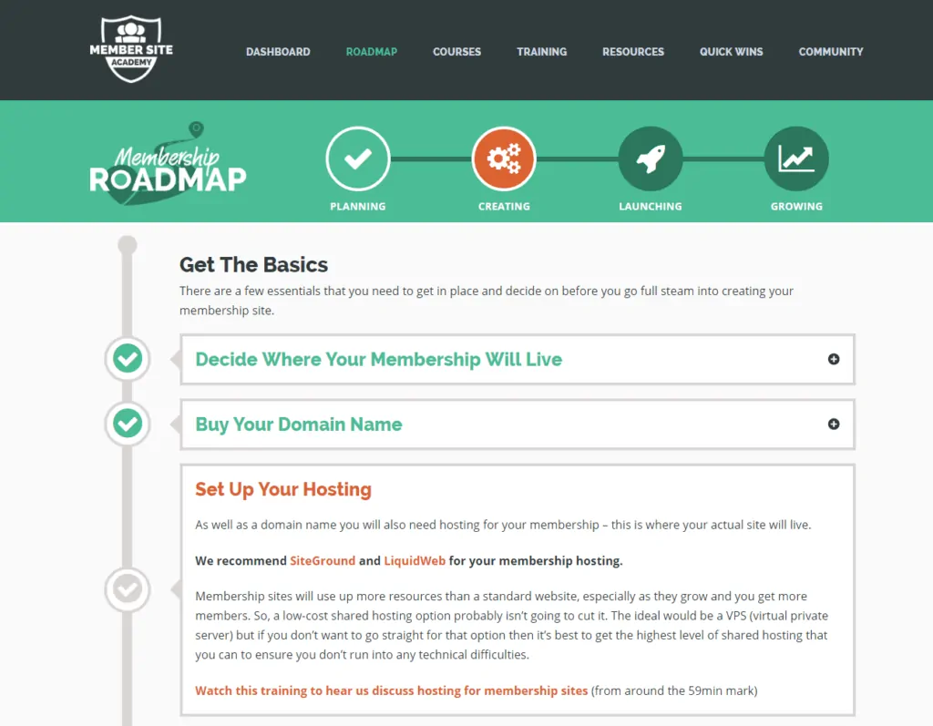 roadmap member site academy roadmap