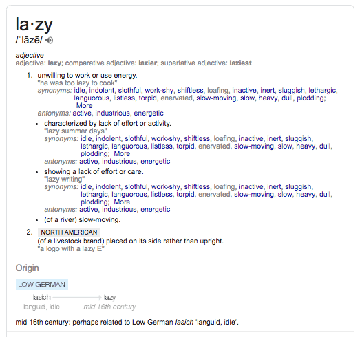 lazy lazy