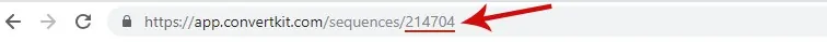 sequence id convertkit
