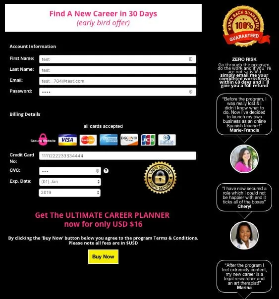MemberMouse checkout page example from one of our customers. This page is highly customizable. zoe checkout