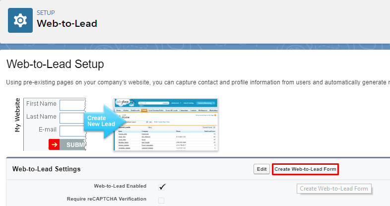 Create-web-to-lead-form