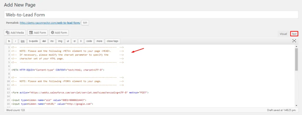 Paste-the-html-code
