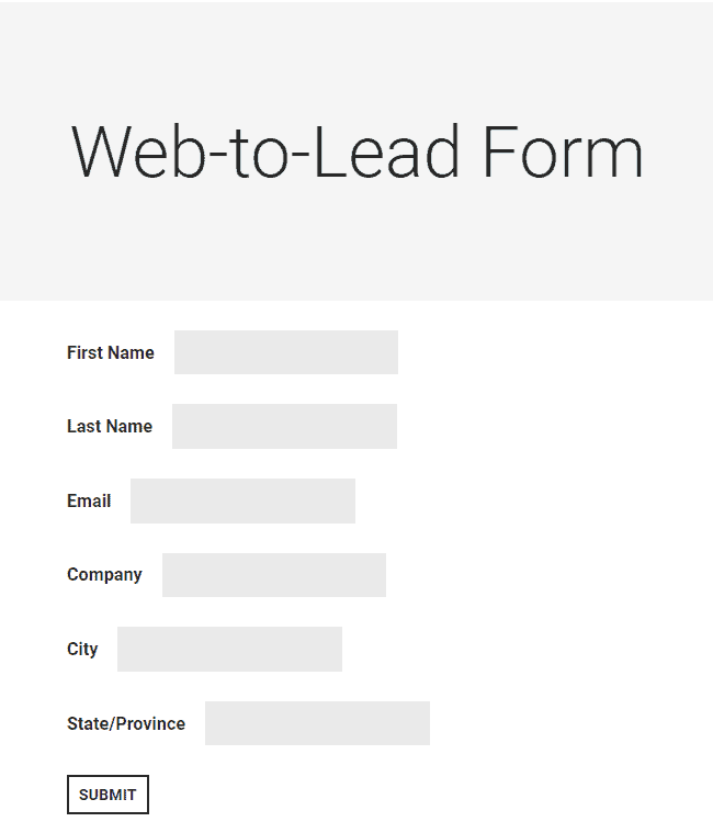 Web-to-lead-page