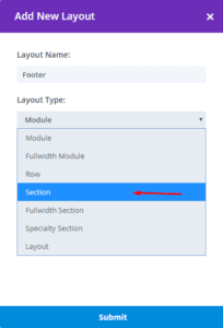 Layout Section 204x300 - How to Replace the Default Footer with a Footer built with Divi Builder