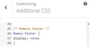 remove footer