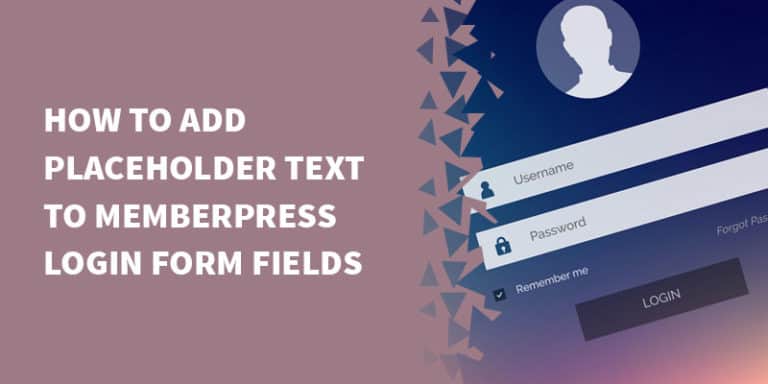 memberpress login form placeholder text cover