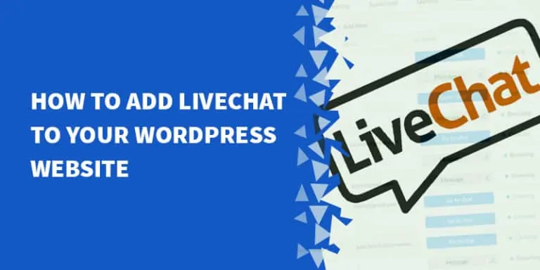 add livechat wordpress