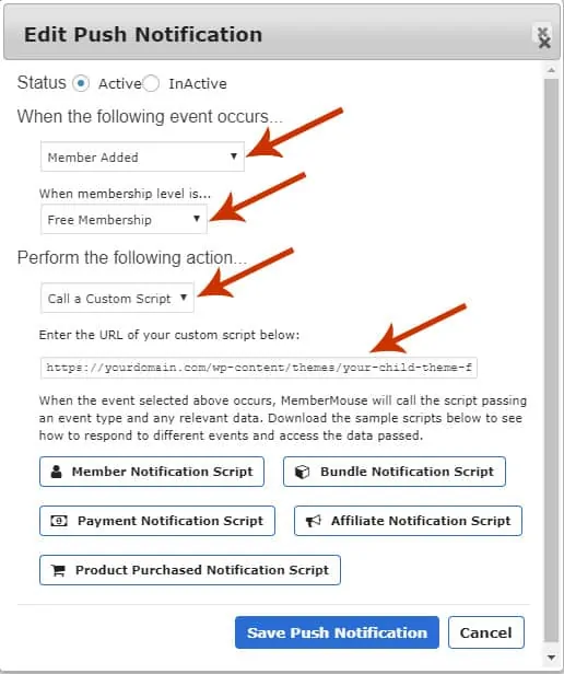 membermouse edit push notification membermouse edit push notification