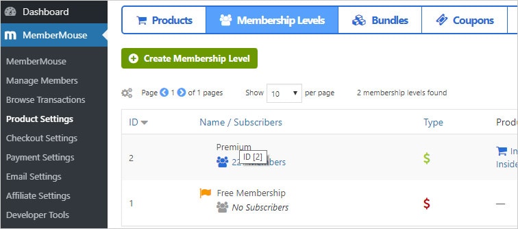 mm membermouse membership id - Auto change membership levels in MemberMouse upon signup
