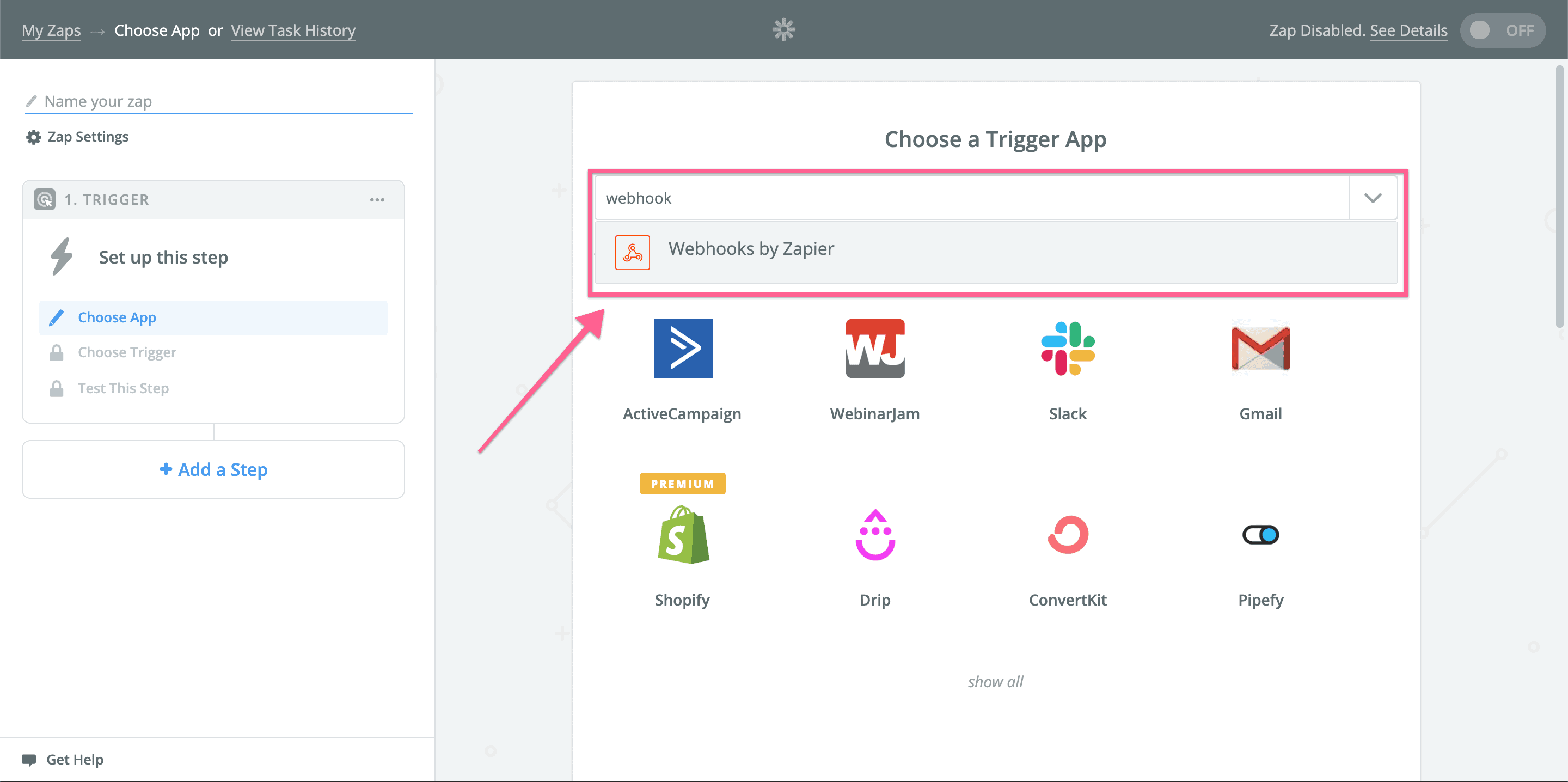 step in Zapier step in Zapier