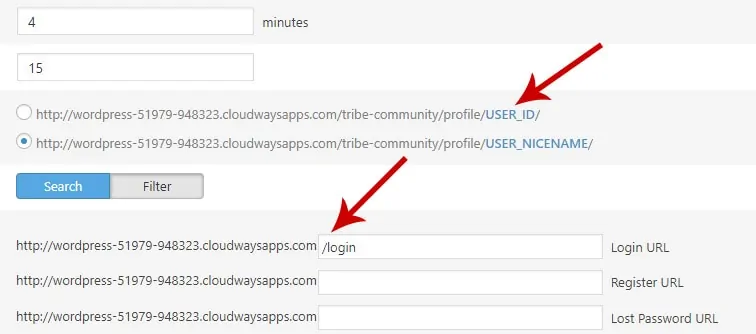wp foro member settings urls wp foro member settings urls