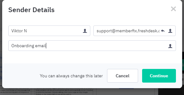 ActiveCampaign email sender details ActiveCampaign email sender details