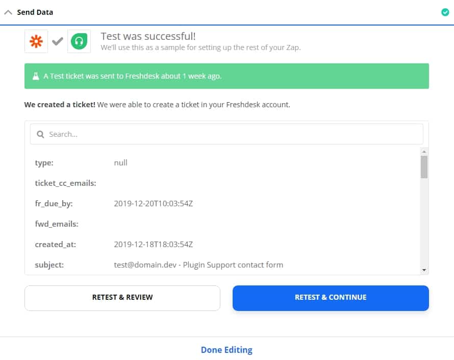 Zapier Test - How to create tickets in Freshdesk with Gravity Forms?