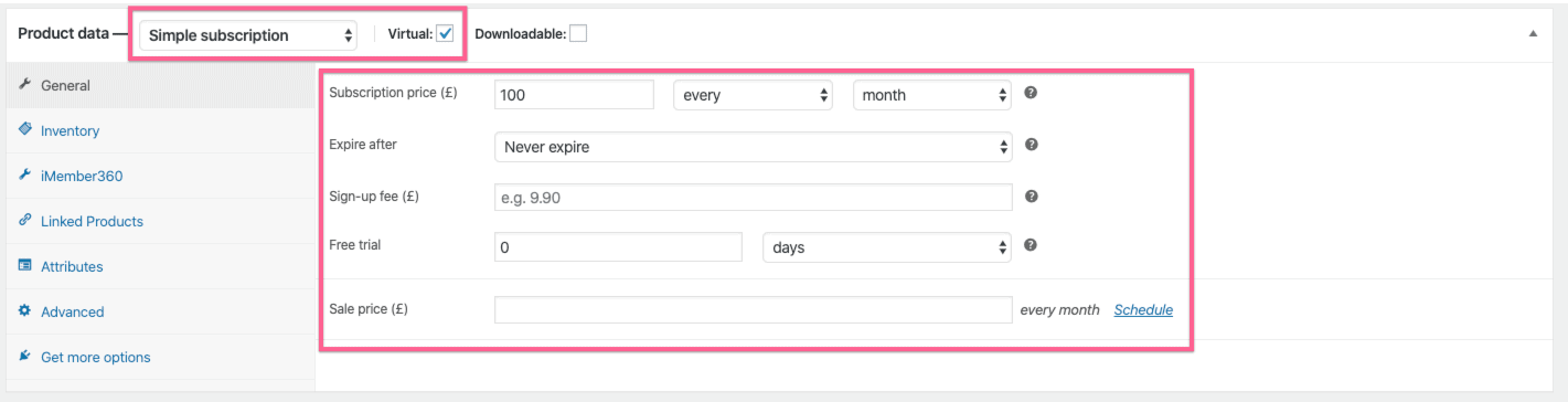 subscription settings subscription settings