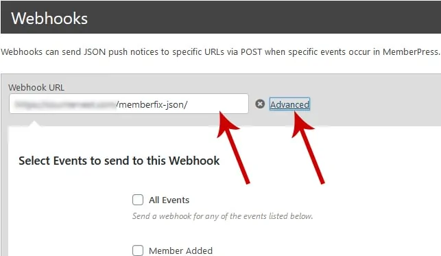 webhooks advanced