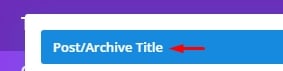 Post Archive title - How to use Divi for Search results page