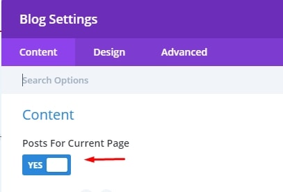 Posts for current page - How to use Divi for Search results page