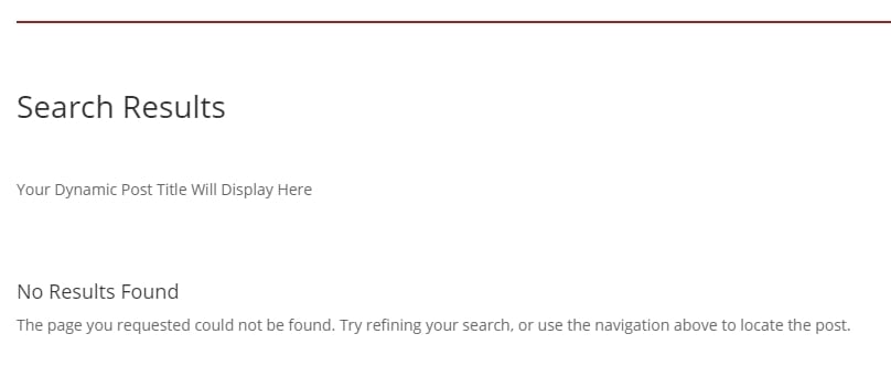 Search Result example 2 - How to use Divi for Search results page