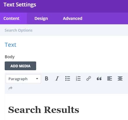 Search results title - How to use Divi for Search results page