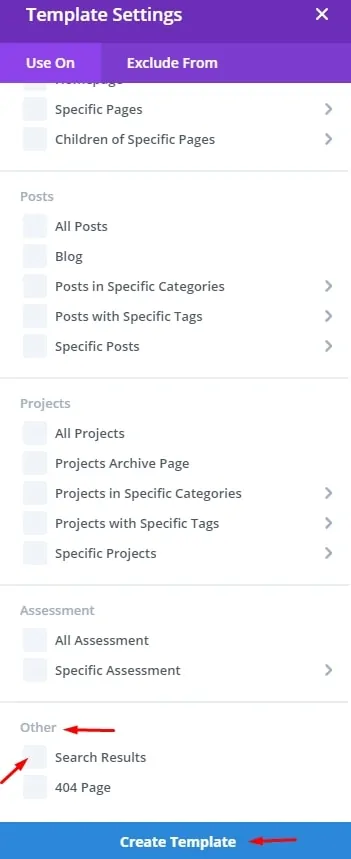 Template Settings Other Template Settings Other