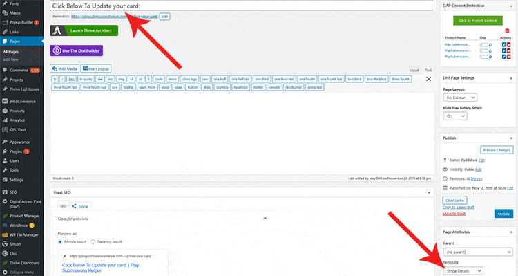 stripe card details dap member - Allow DAP Members To Update Their Card Details In Stripe