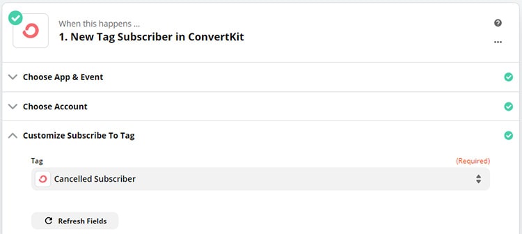 zap5 - Cancel PayKickstart Subscription Based on ConvertKit Tag