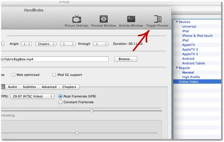 toggle presets toggle presets