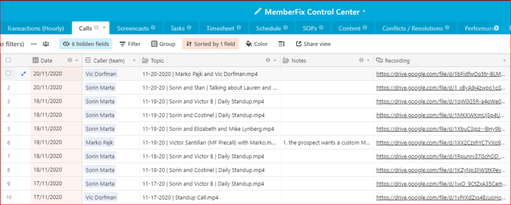 Airtable calls 1024x411 - Automatically upload Zoom recordings to Google Drive