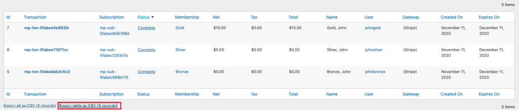 WooSubs export transaction 4 1024x217 - How To Migrate Subscription Memberships From MemberPress to WooCommerce