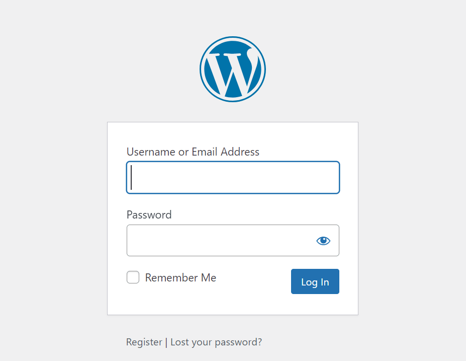 WordPress Login Page